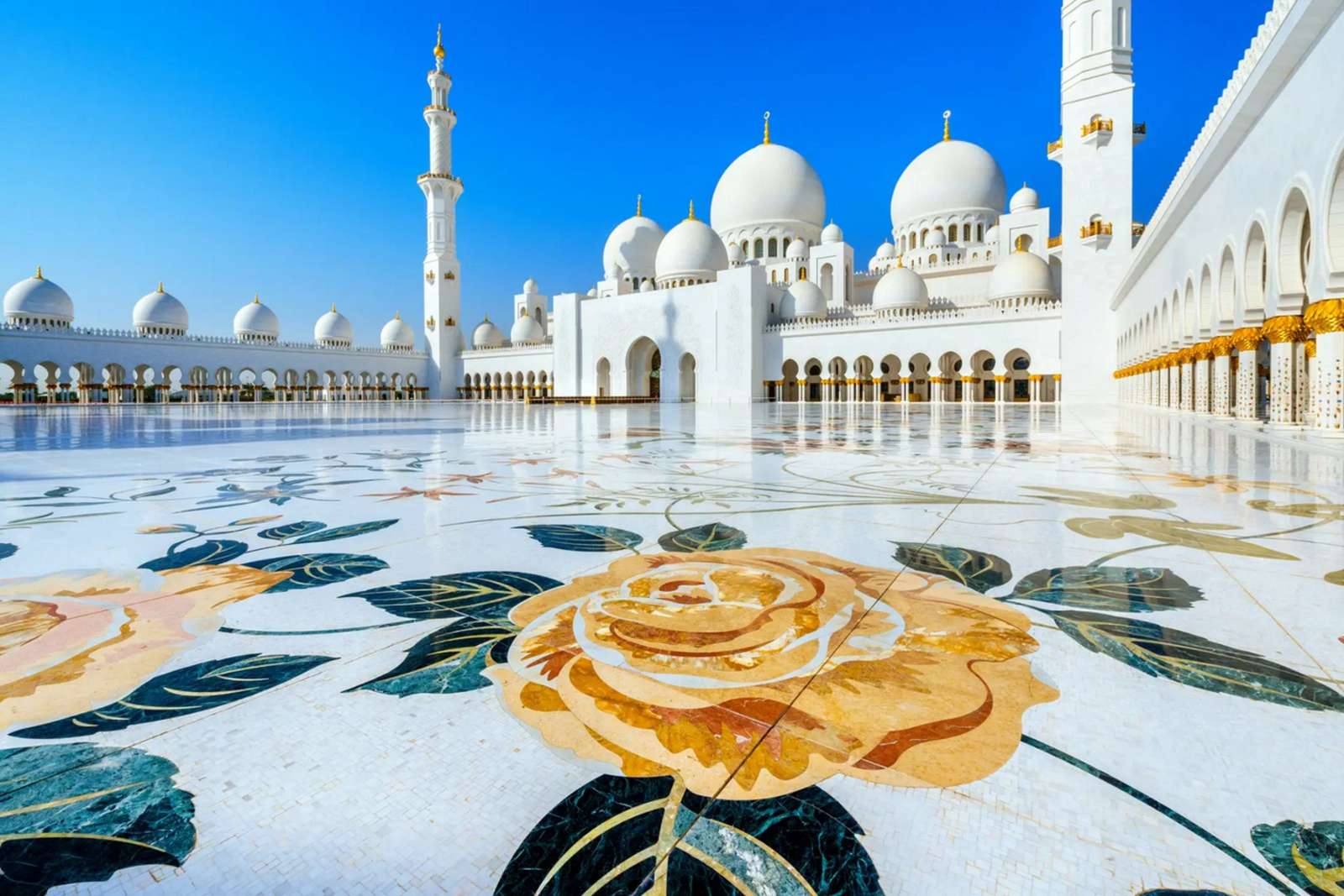 Abu Dhabi-Moschee der Vereinigten Arabischen Emirate Online-Puzzle