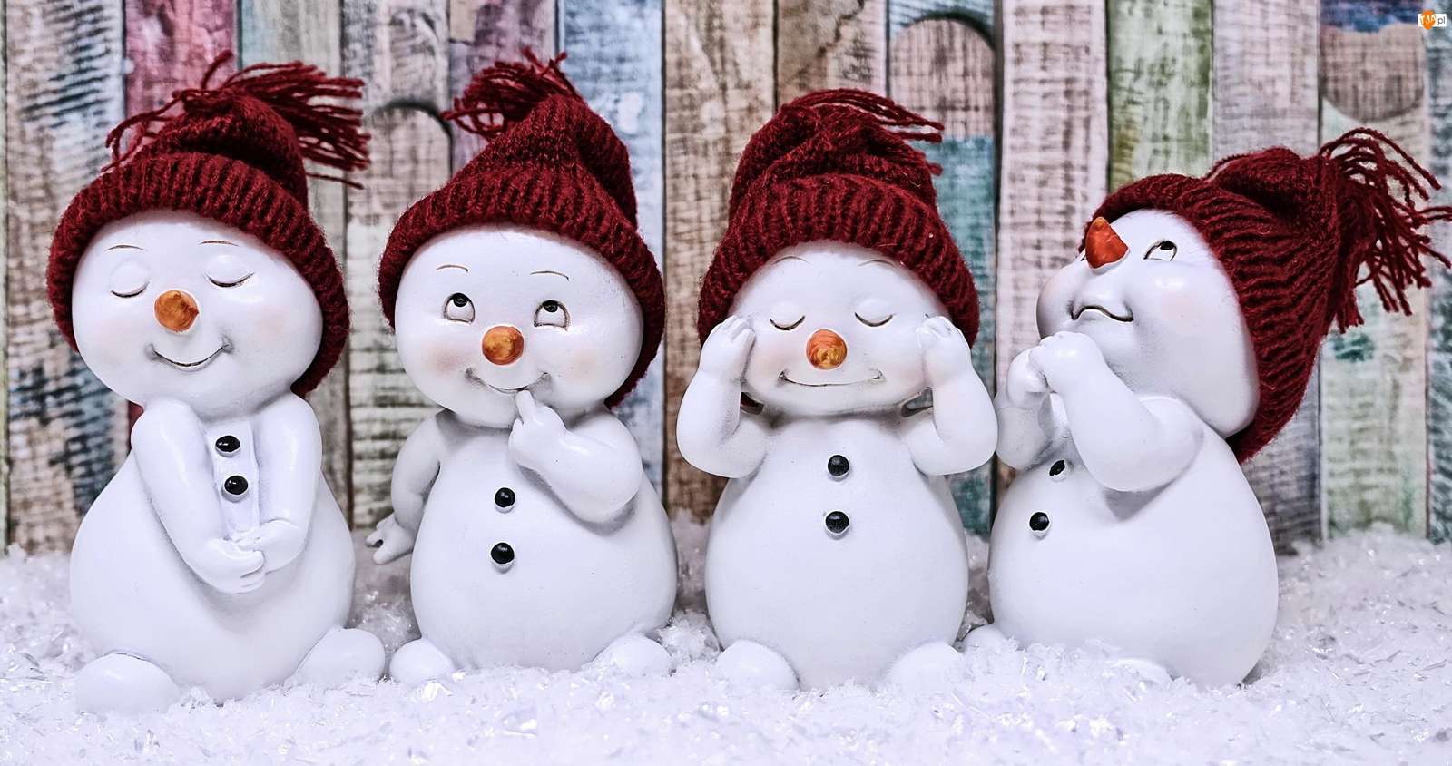 Pupazzi di neve divertenti puzzle online