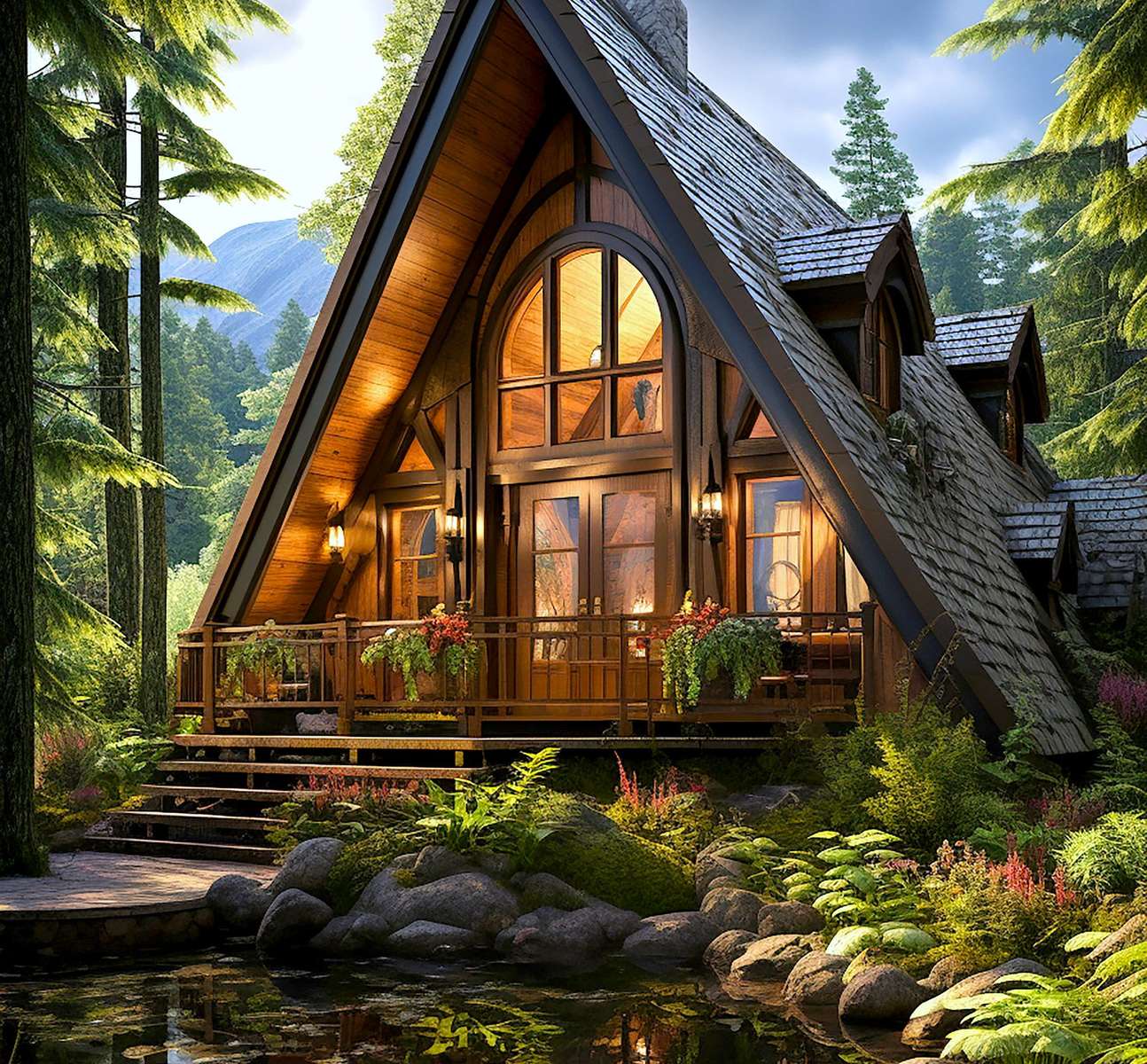 Holiday house by the pond online puzzle