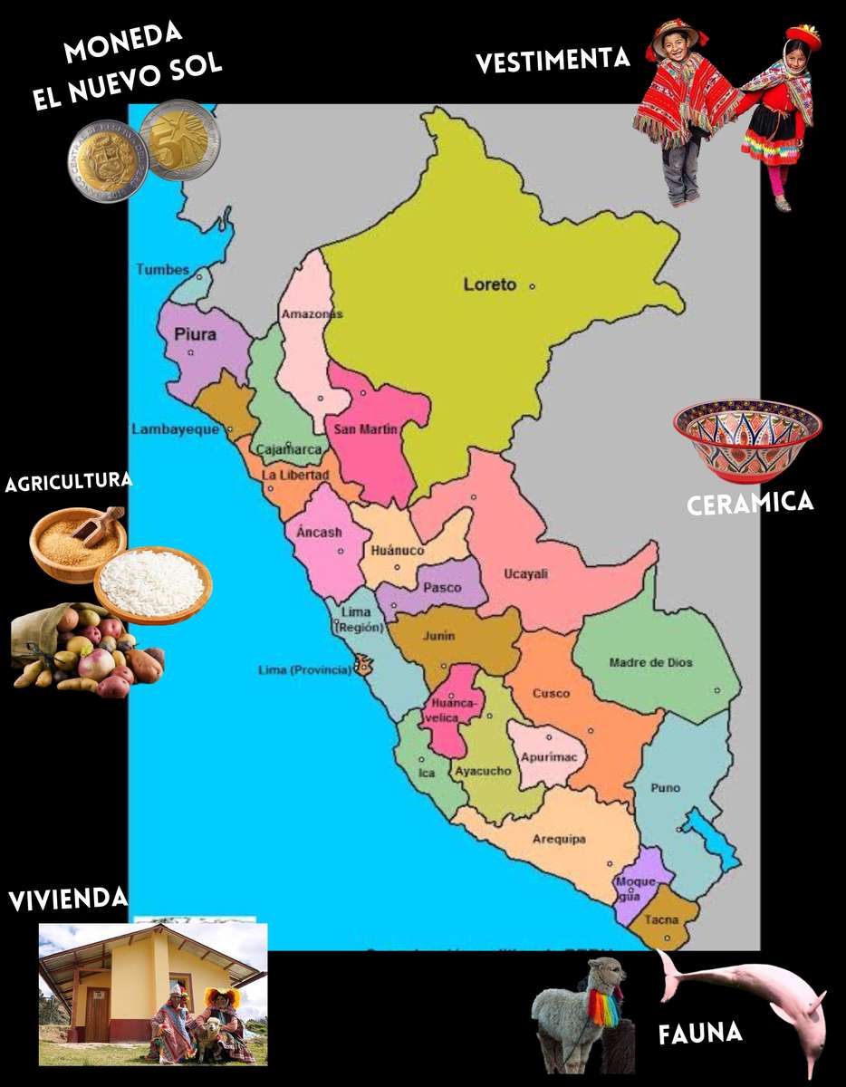 Peru map jigsaw puzzle online