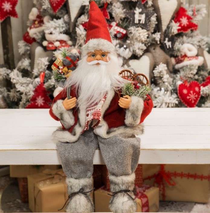Седнал Дядо Коледа онлайн пъзел
