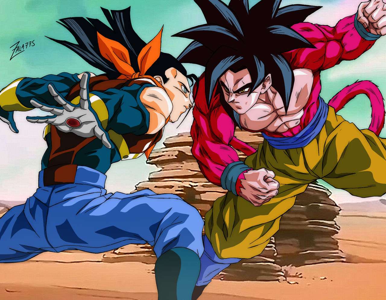 super 17 and goku jigsaw puzzle online