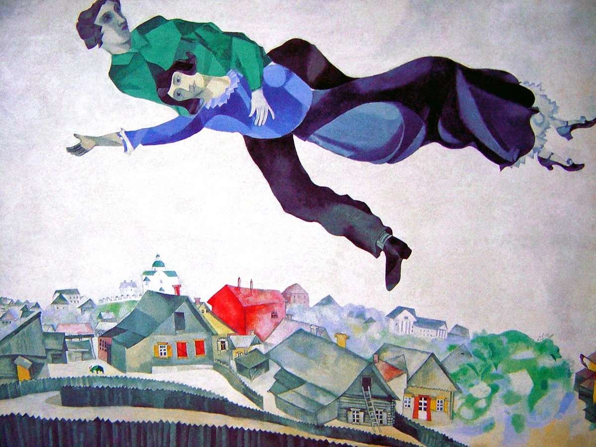Marc Chagall: Sobre a cidade (1913) quebra-cabeças online