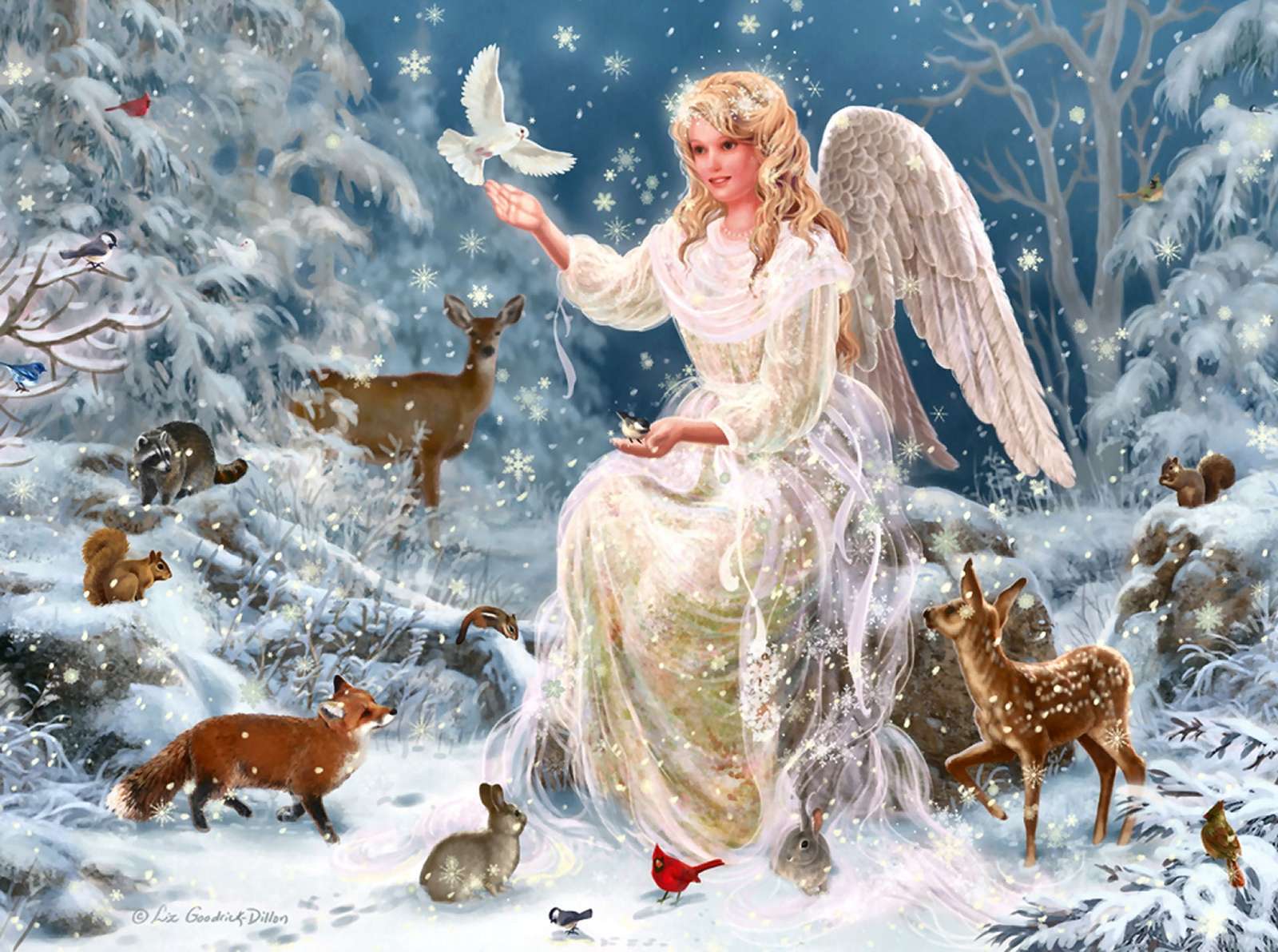 Vánoční anděl online puzzle