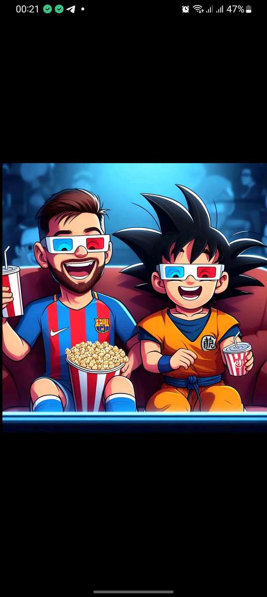Messi en Goku online puzzel
