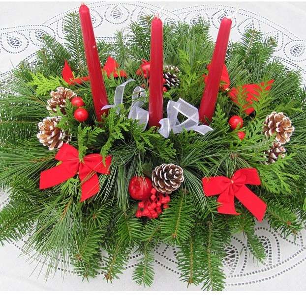 Wreath with candles online puzzle