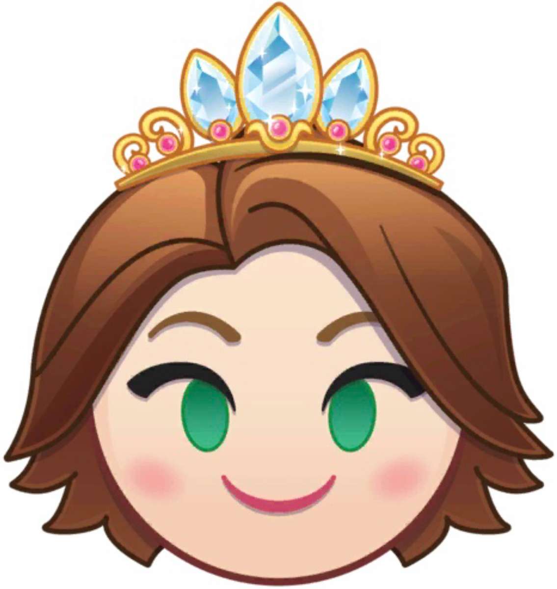 Emoji Tiara Рапунцель❤️❤️❤️❤️❤️ онлайн пазл