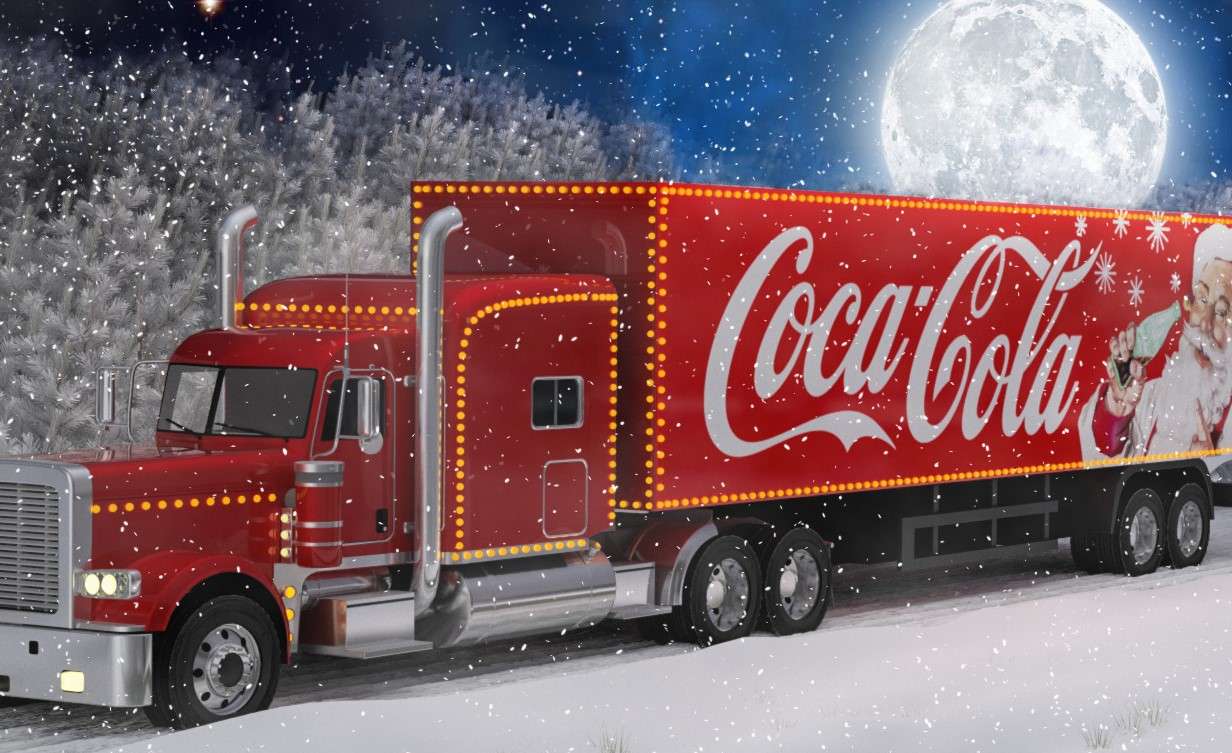 Χριστουγεννιάτικο αυτοκίνητο της Coca Cola online παζλ