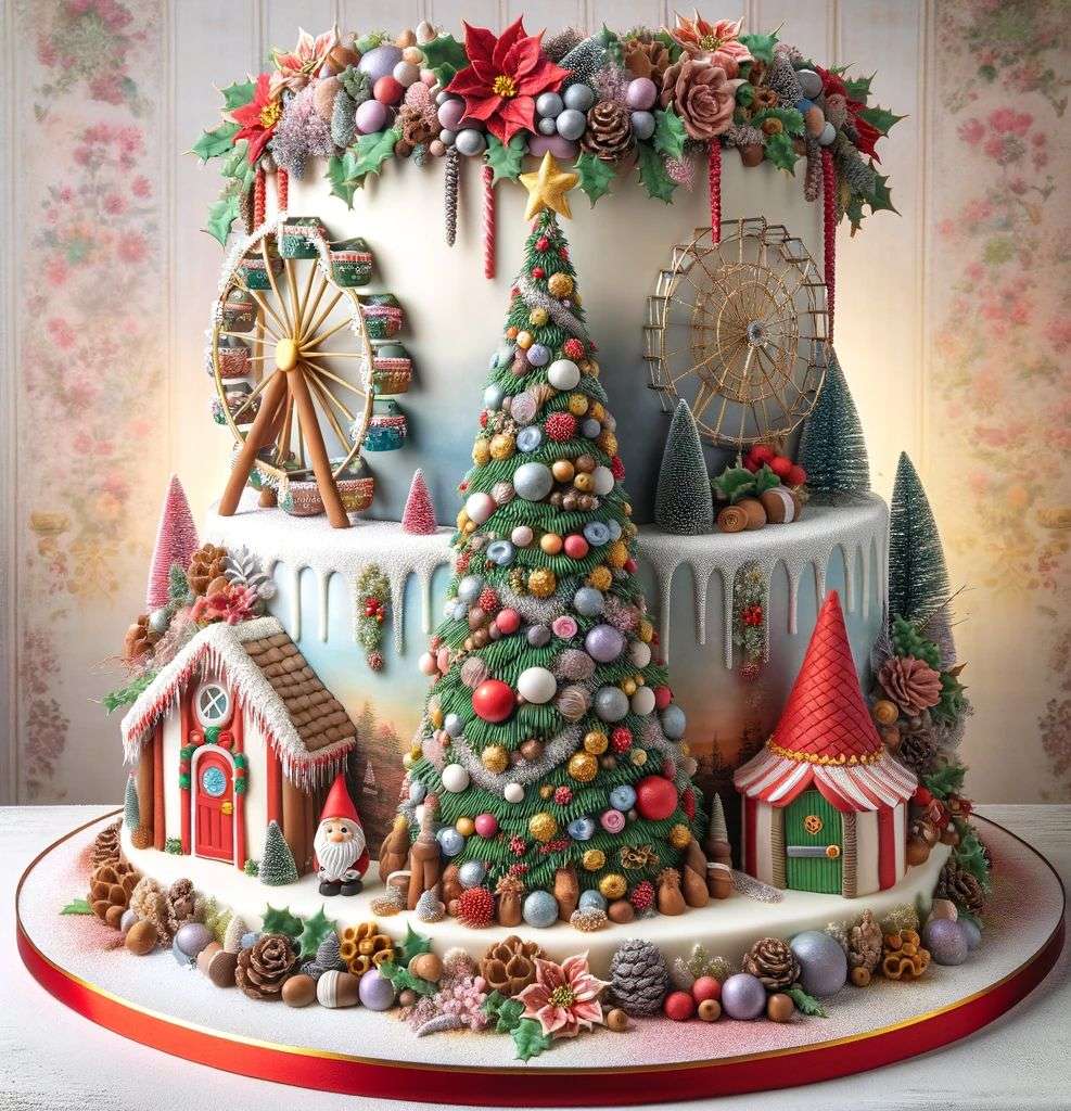 karácsonyi torta 3# kirakós online