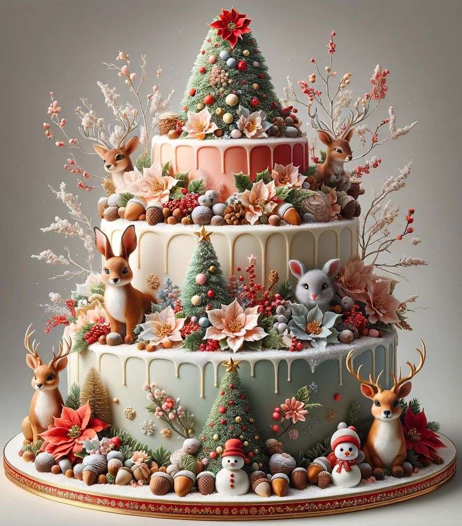 Vánoční dort 5# skládačky online