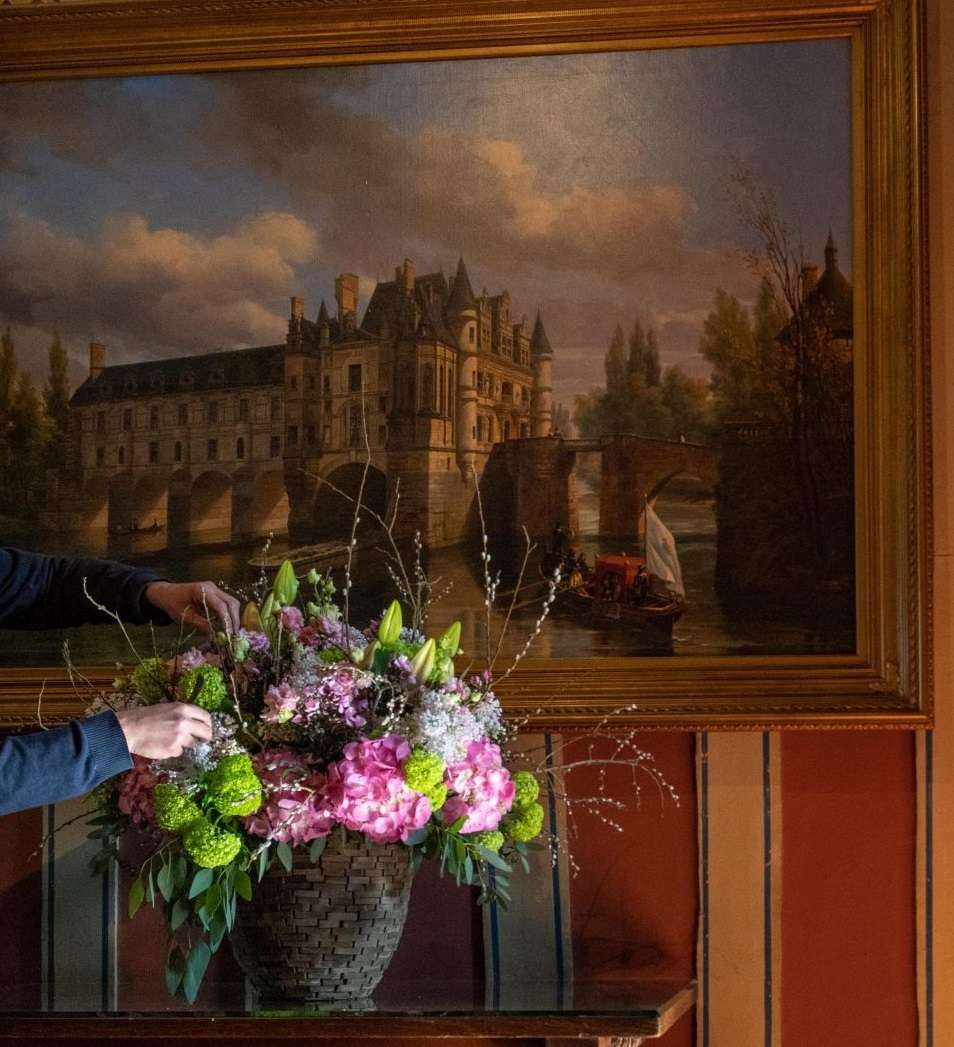 Bouquet al castello di Chenonceau, Val de Loire puzzle online