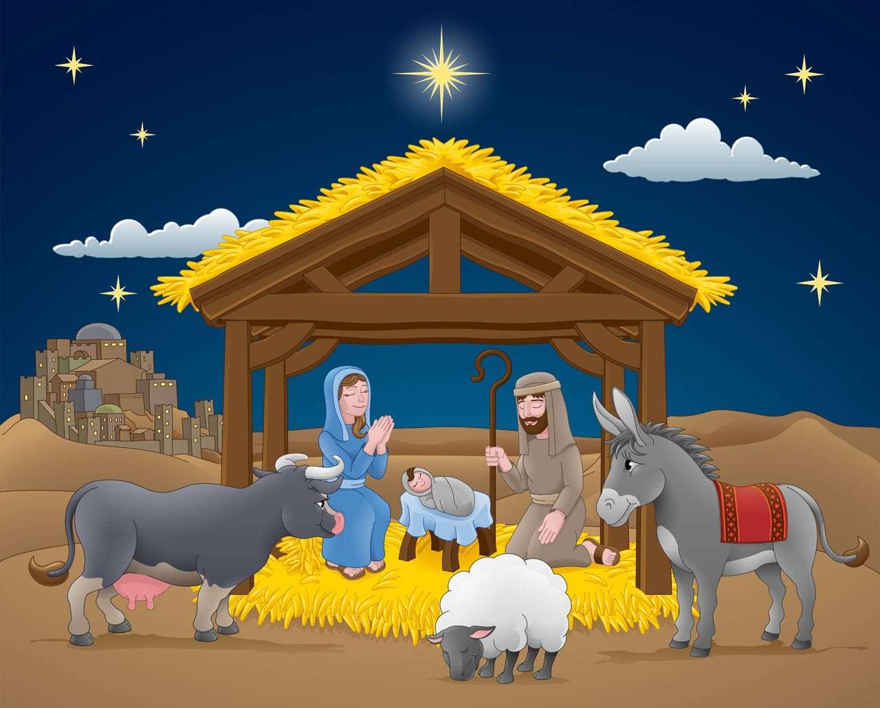 Jezus geboorte online puzzel