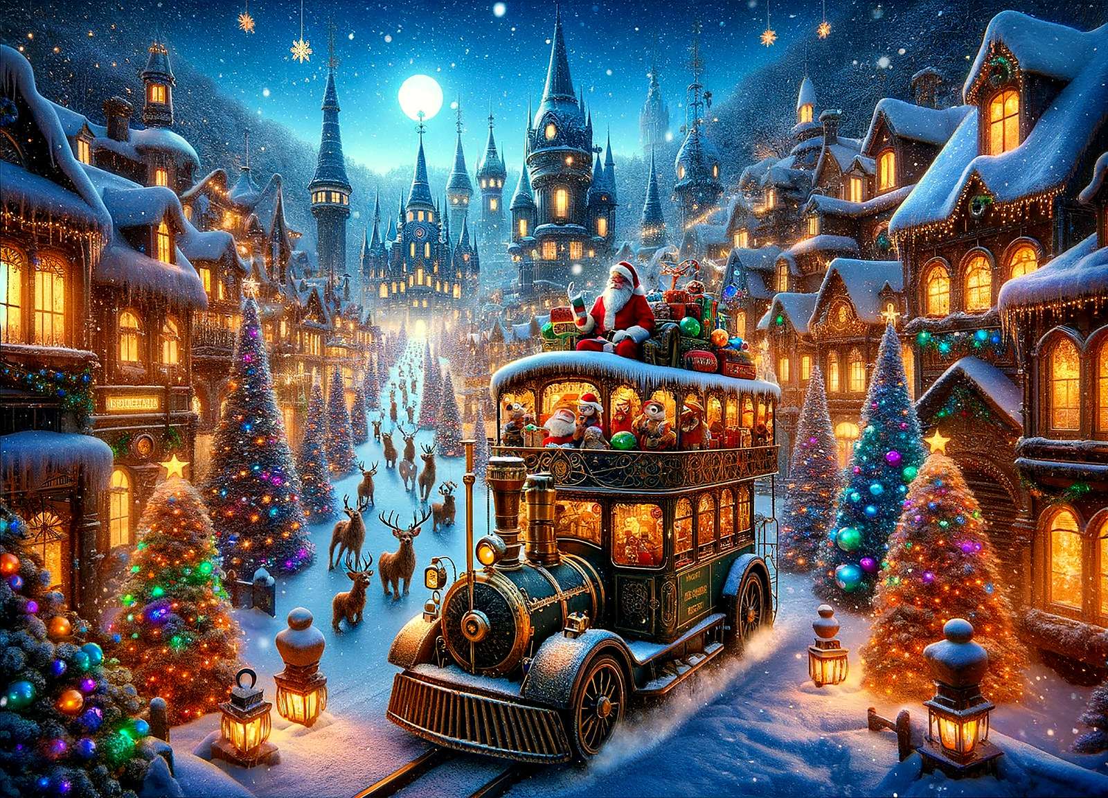 Het magische land van de kerstmannen legpuzzel online