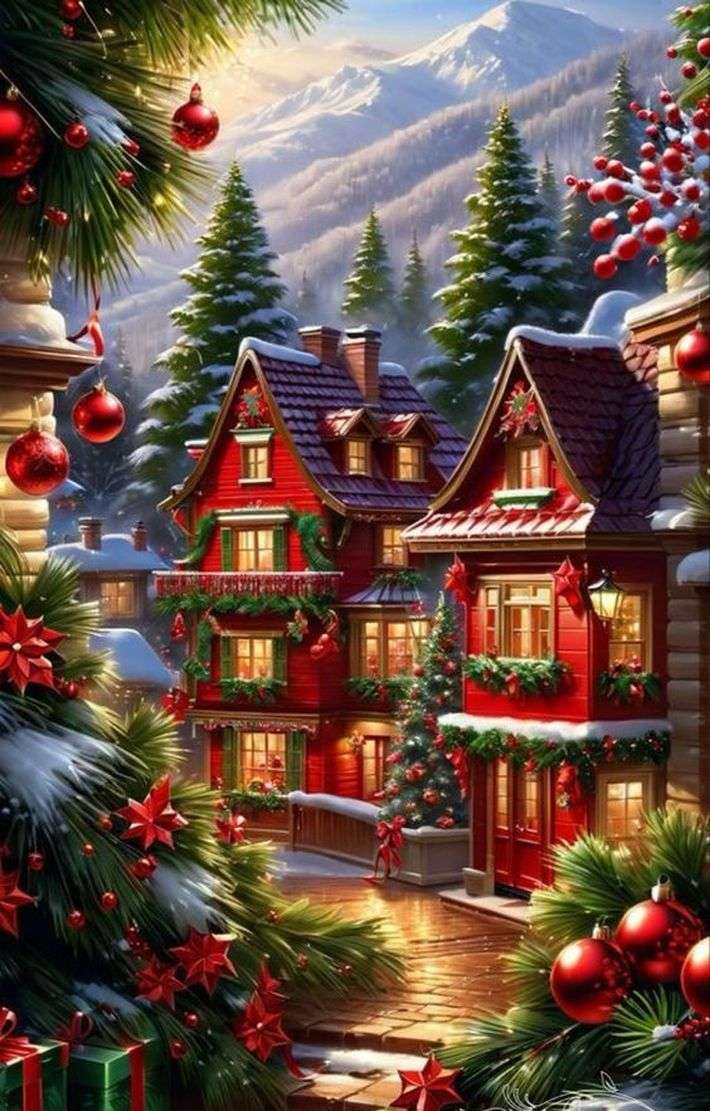 Frumusețe roșie de Crăciun jigsaw puzzle online