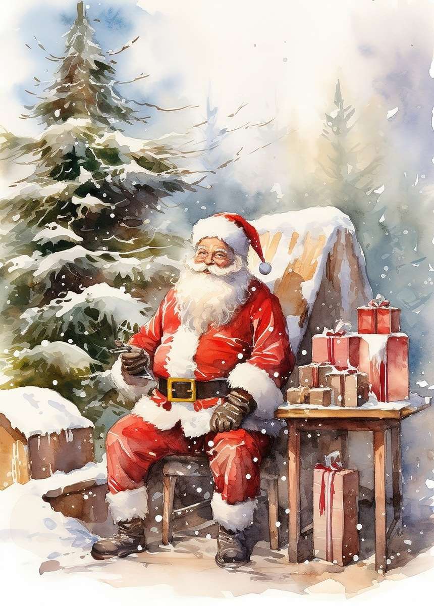 Пазлы Дед Мороз для детей и подростков. пазл онлайн