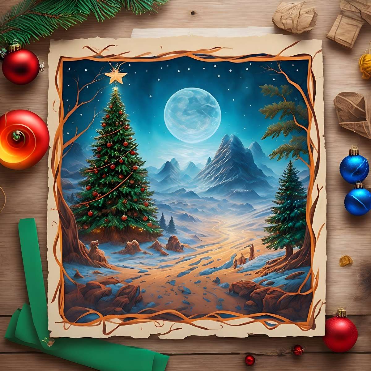 Karácsonyi kompozíció kirakós online