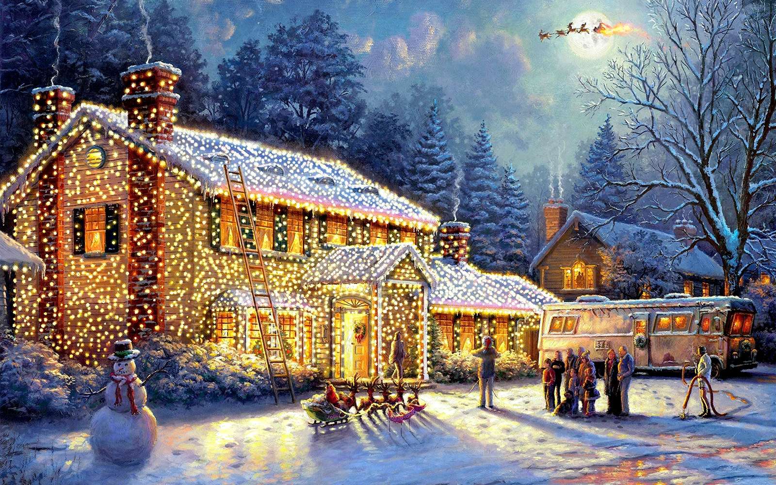 輝くクリスマスの装飾 ジグソーパズルオンライン
