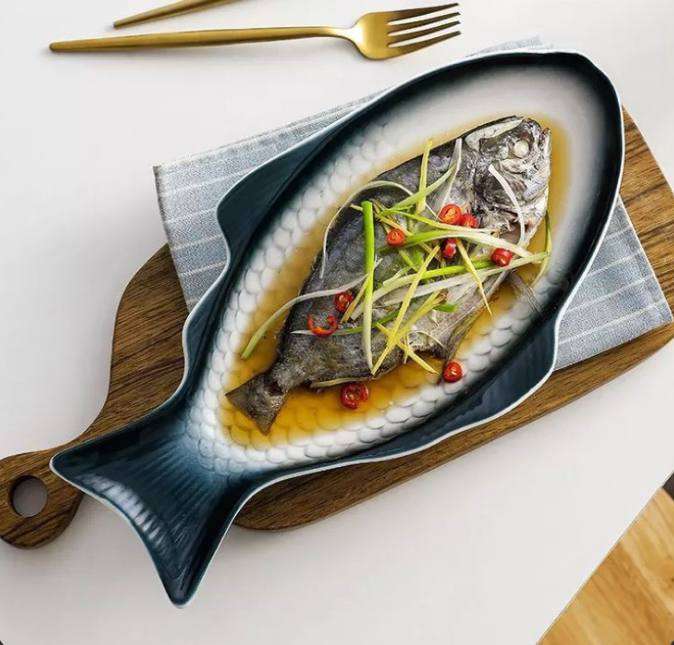 Είδος πιάτου για το σερβίρισμα πιάτων με ψάρι online παζλ