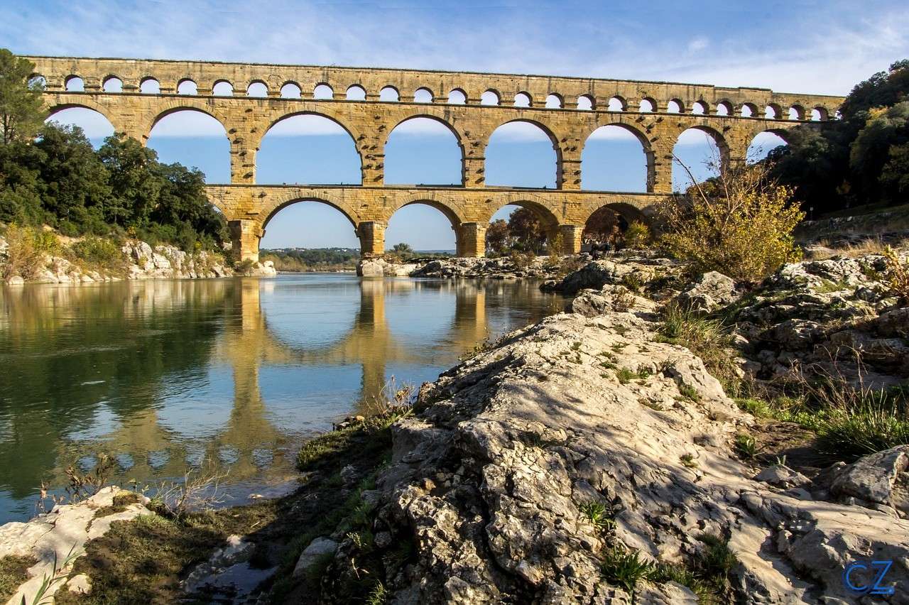 Pont du Gard, Frankreich, Aquädukt Puzzlespiel online