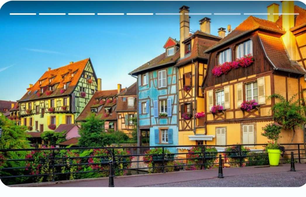 Französische Häuser Colmar Online-Puzzle