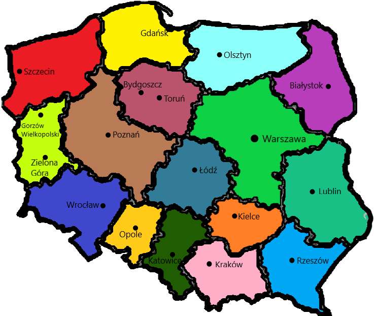 Kaart van Polen legpuzzel online