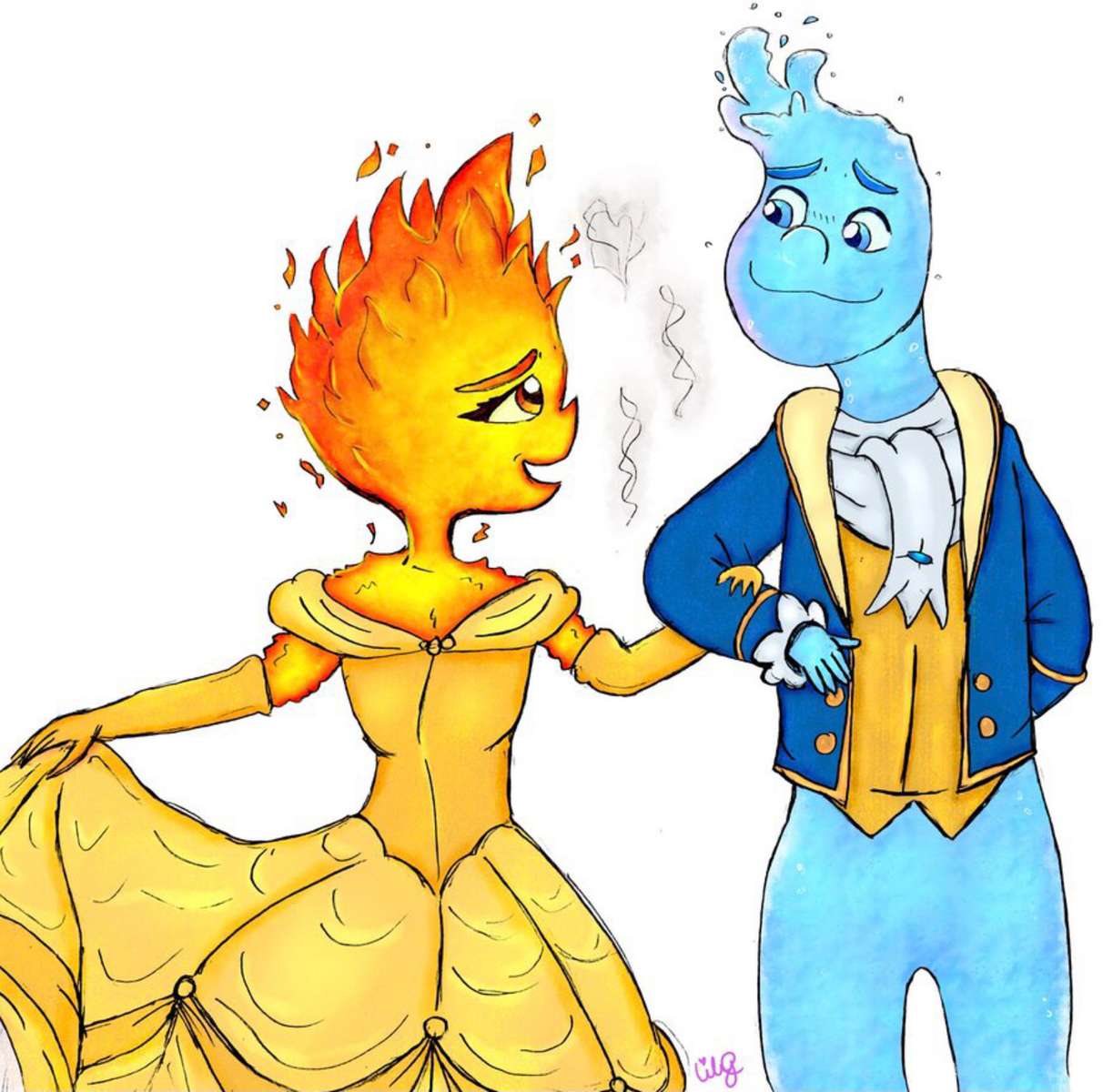 火の美女と水の獣❤️❤️ ジグソーパズルオンライン