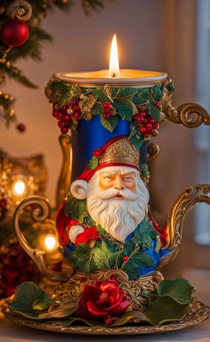 Χριστουγεννιάτικο κερί παζλ online