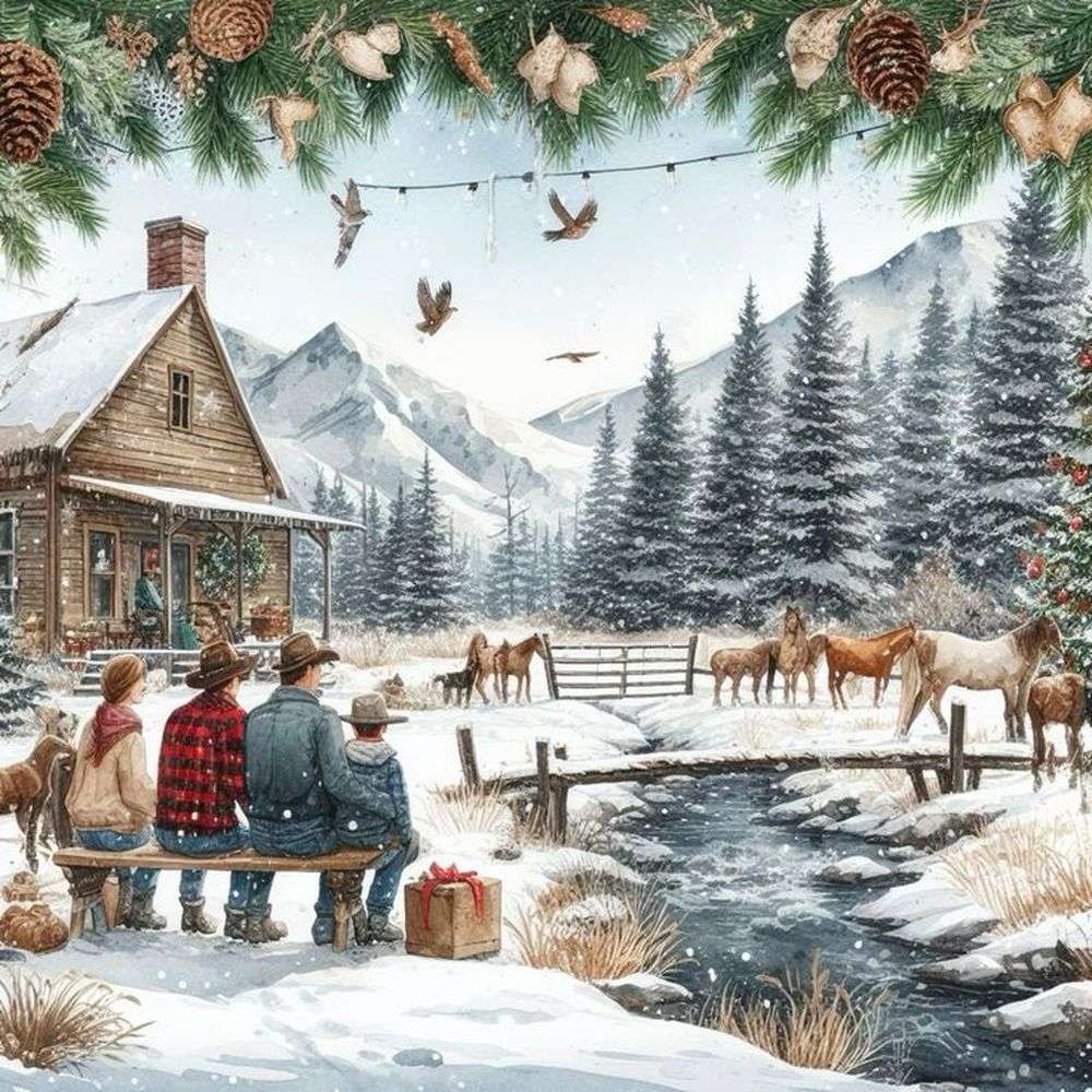 Noël dans la nature puzzle en ligne