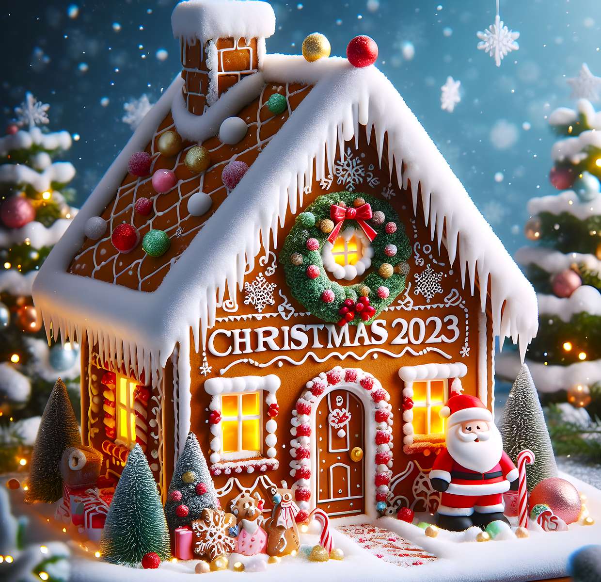 Decorative gingerbread house jigsaw puzzle online
