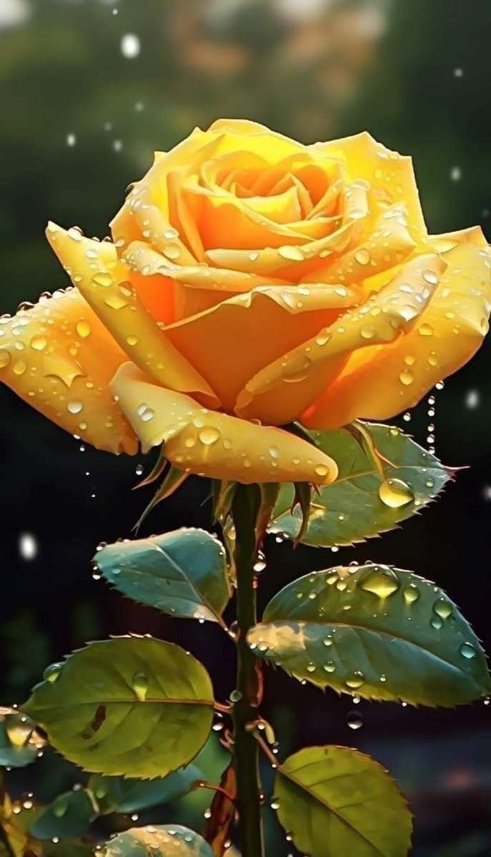 Une rose jaune puzzle en ligne