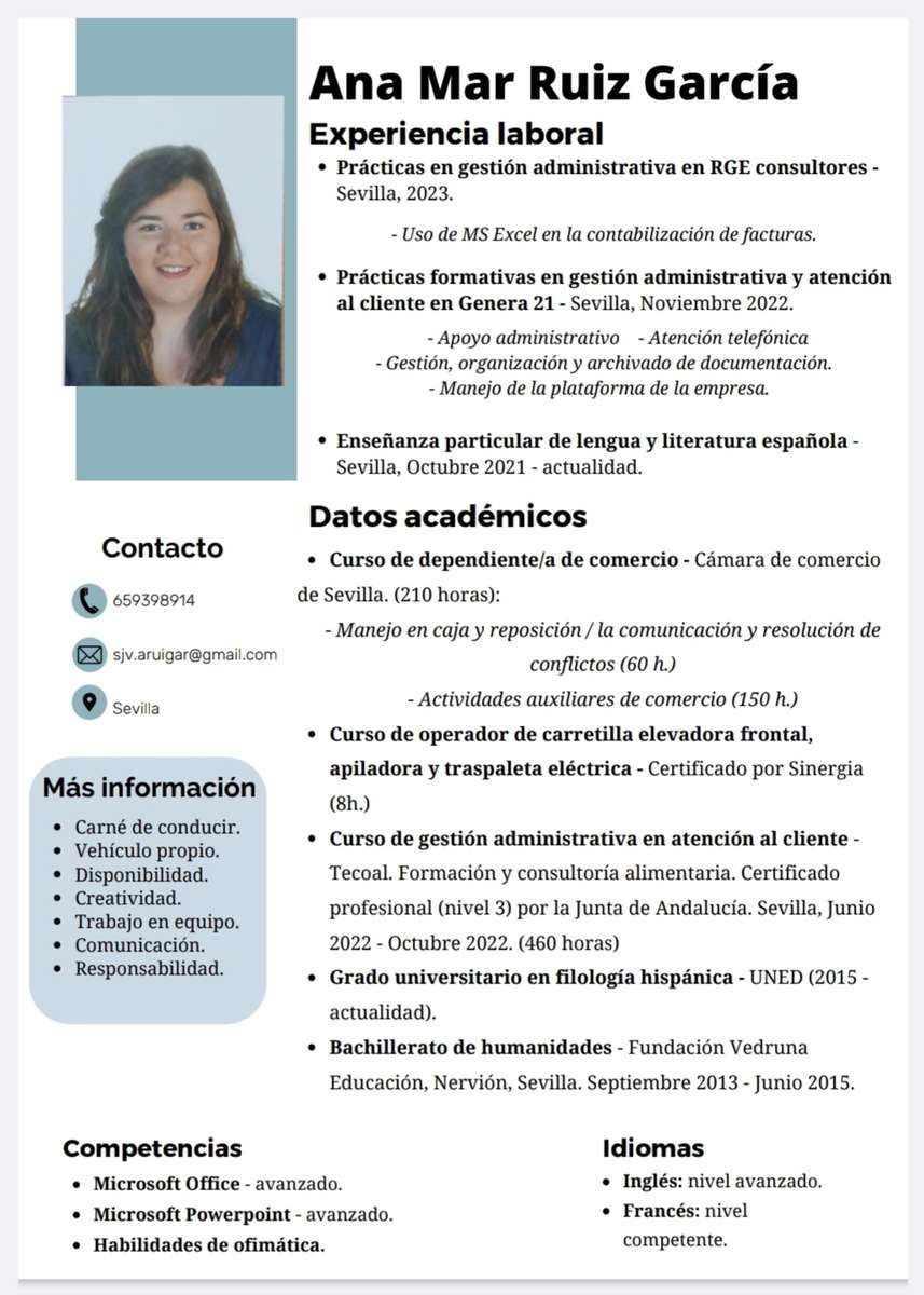 Ana Mar CV quebra-cabeças online