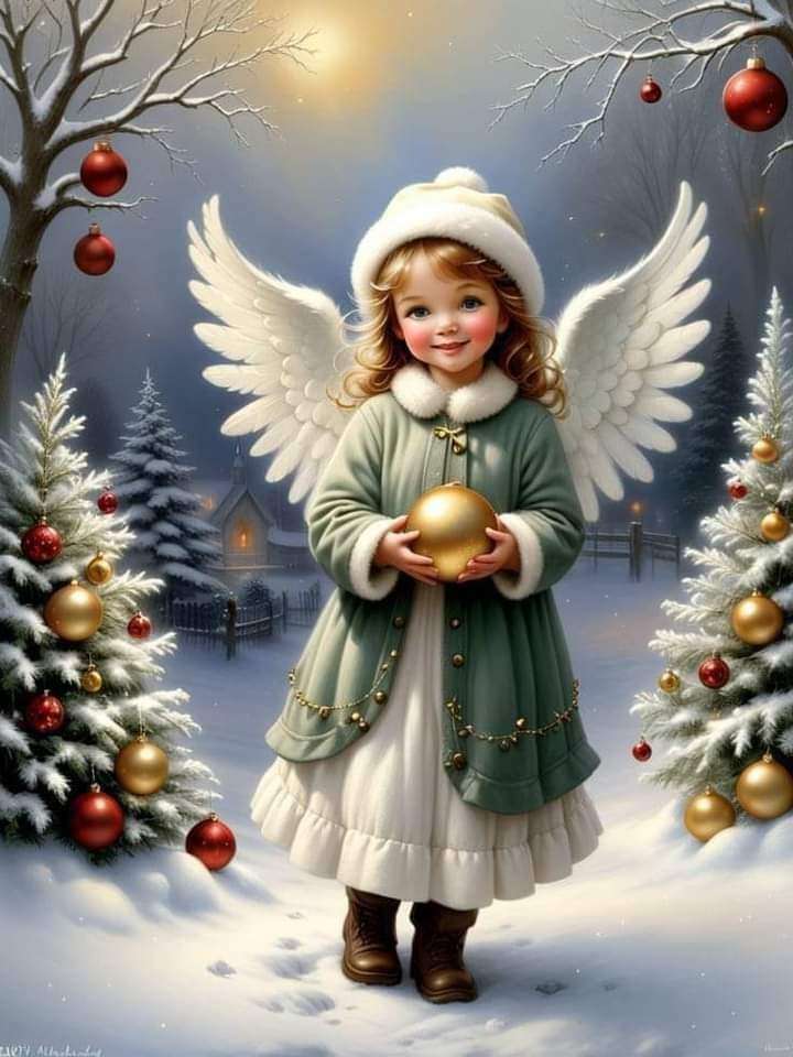 ангел на Рождество пазл онлайн