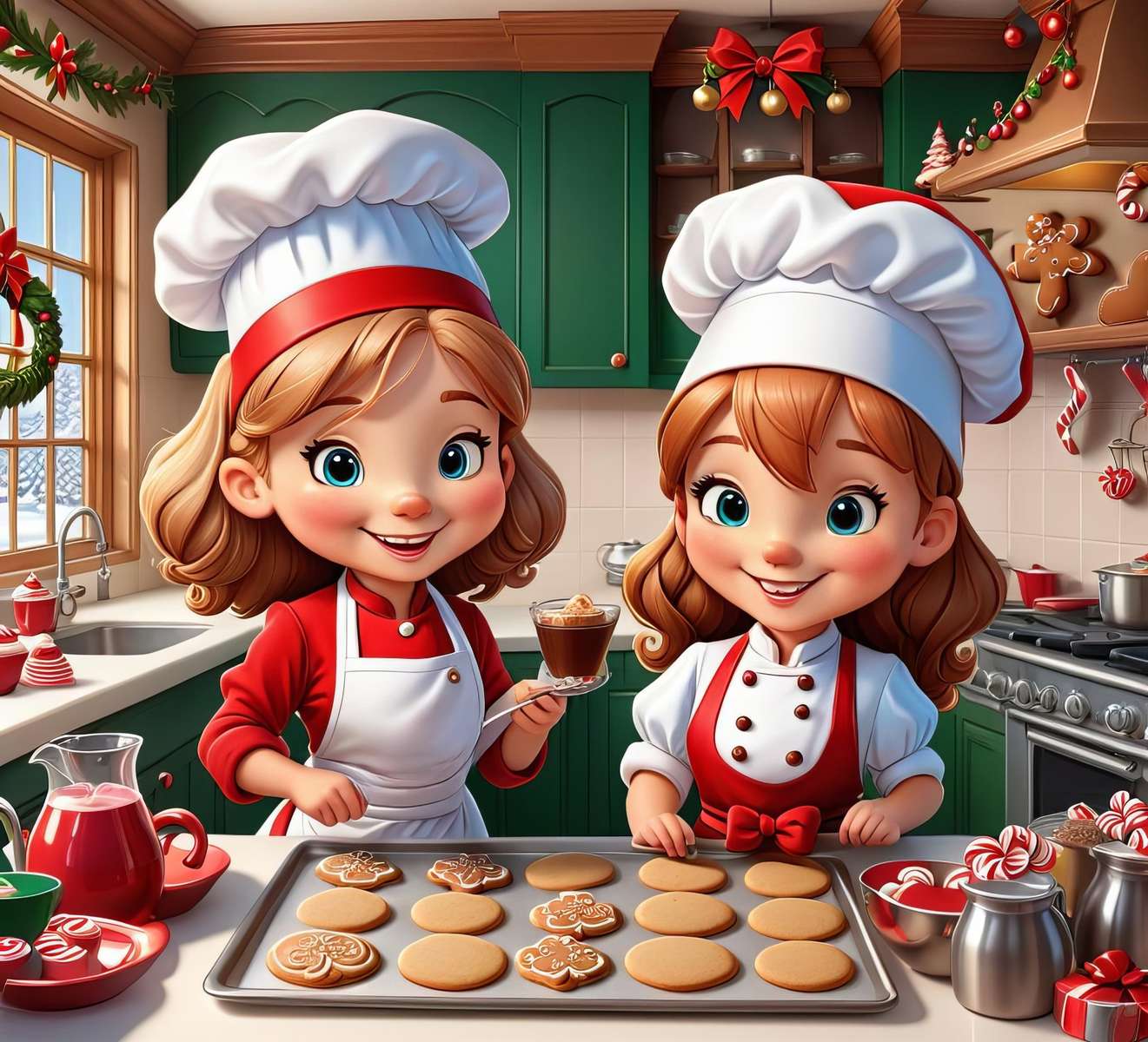 Les maîtres des biscuits de Noël puzzle en ligne