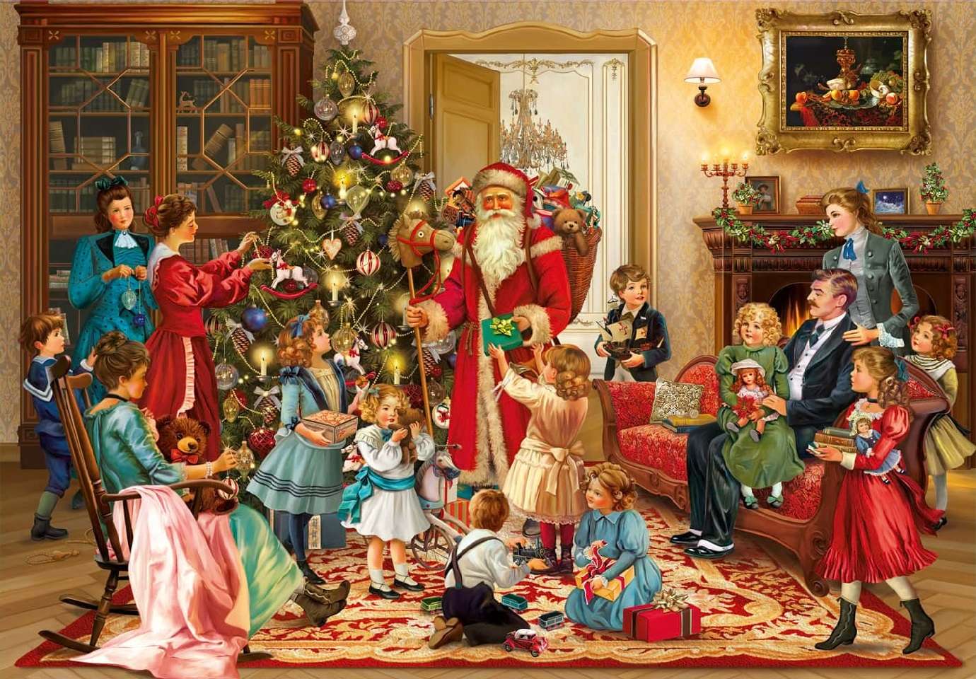 Посрещане на Дядо Коледа онлайн пъзел