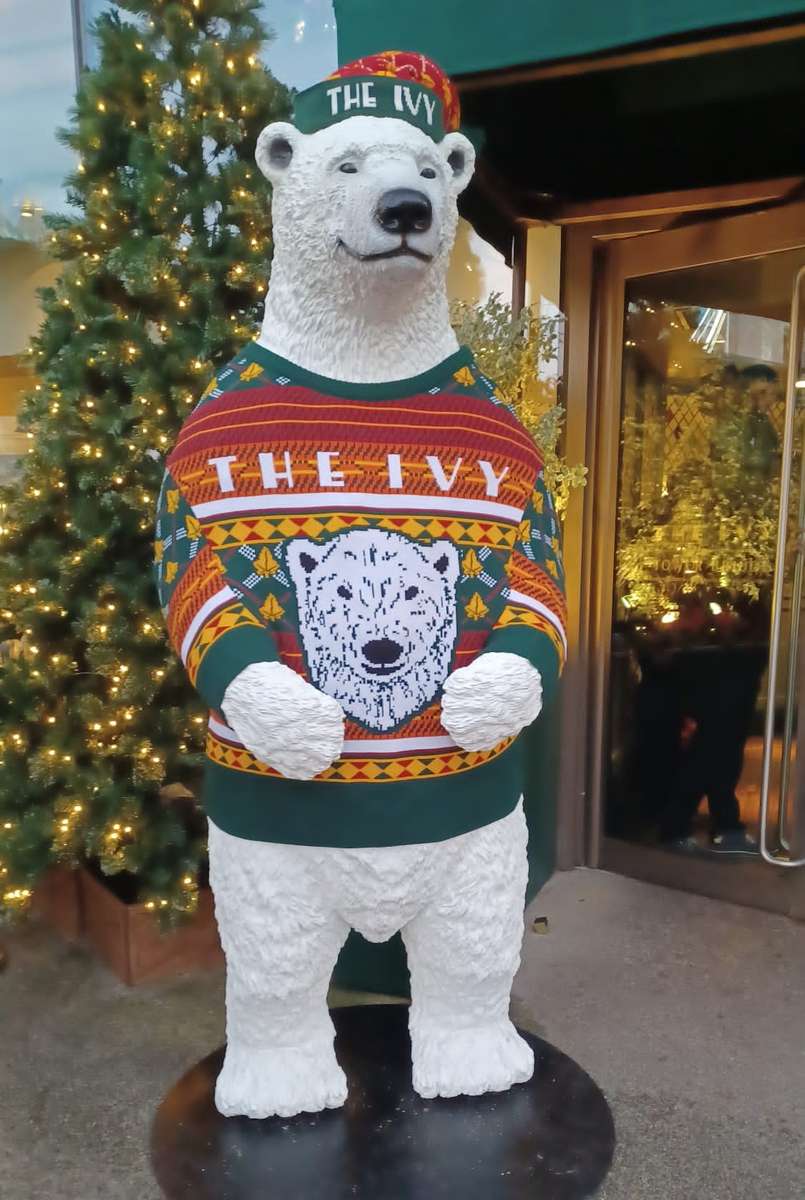 Ursuleț de pluș de Crăciun Londra jigsaw puzzle online