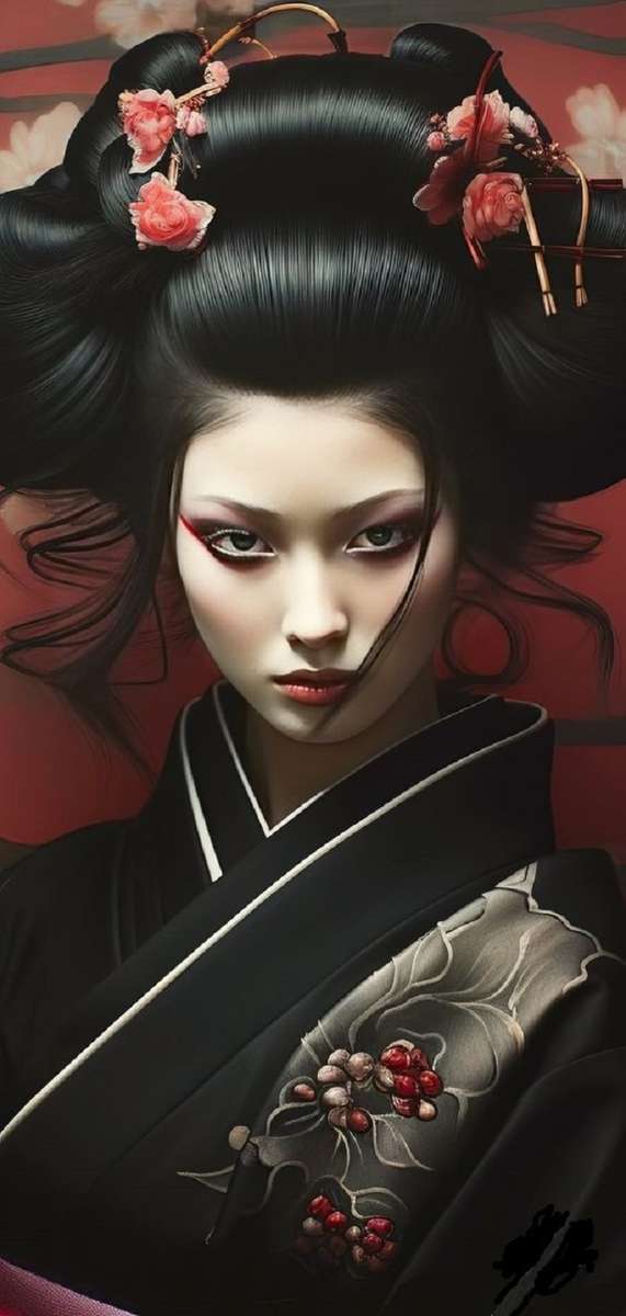 Geisha-Mädchen Puzzlespiel online