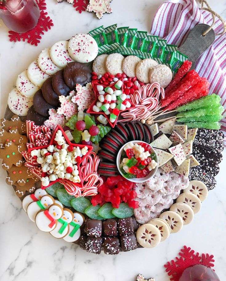 Süßigkeiten auf einem Teller Puzzlespiel online