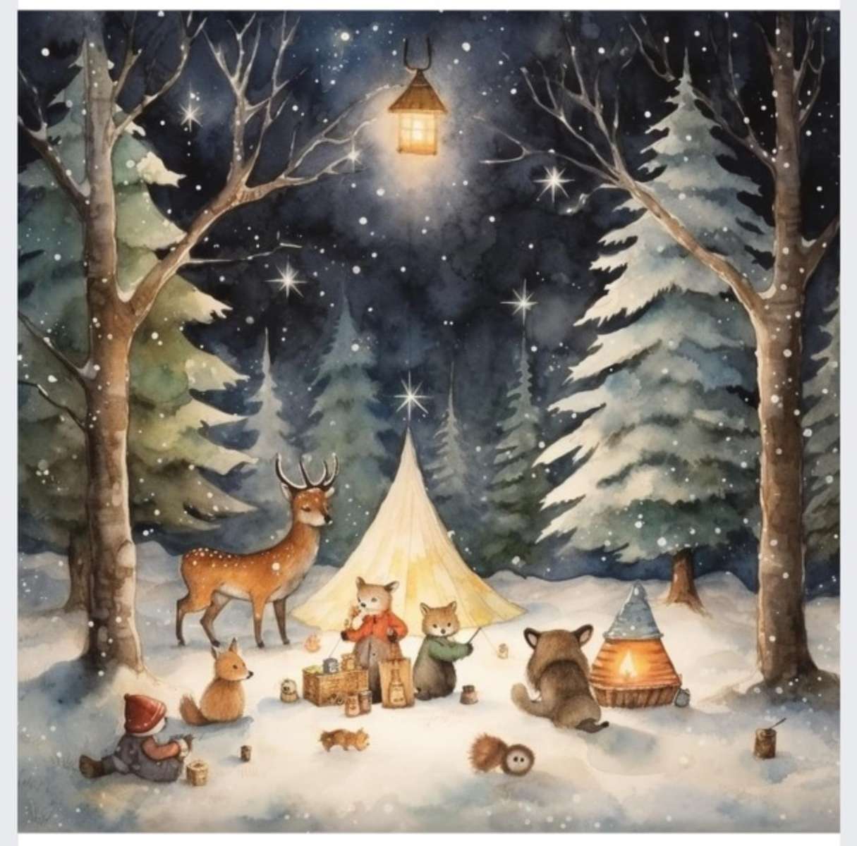 Natale nella foresta puzzle online