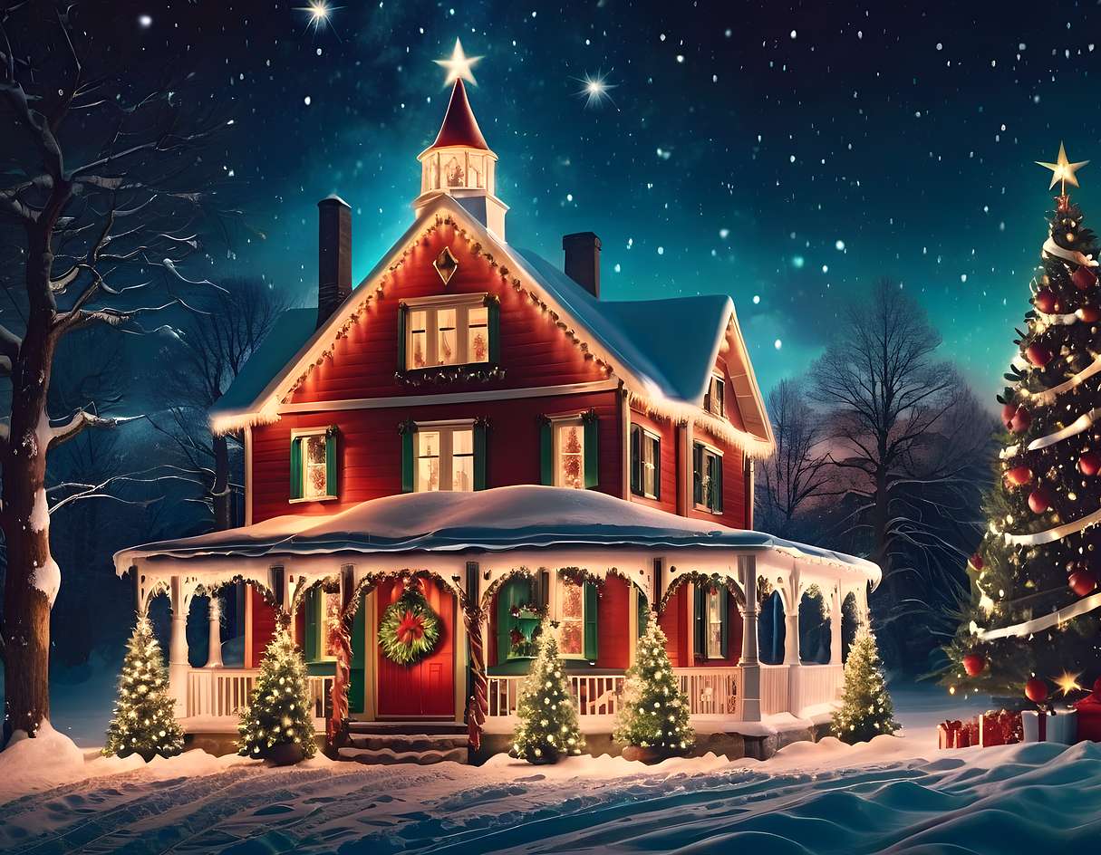 Lenyűgöző karácsonyi dekoráció kirakós online