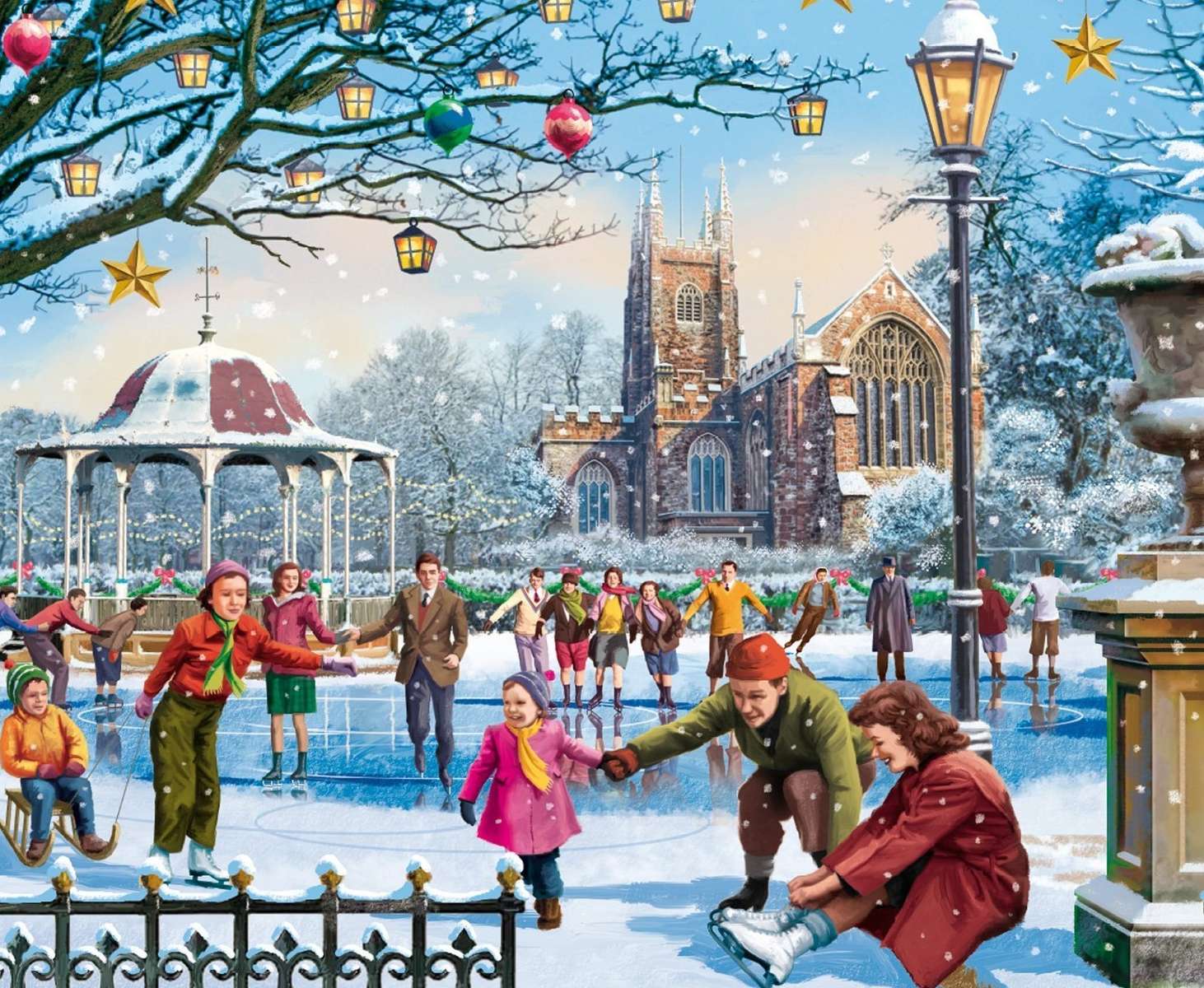 At the ice rink on Christmas Day online puzzle