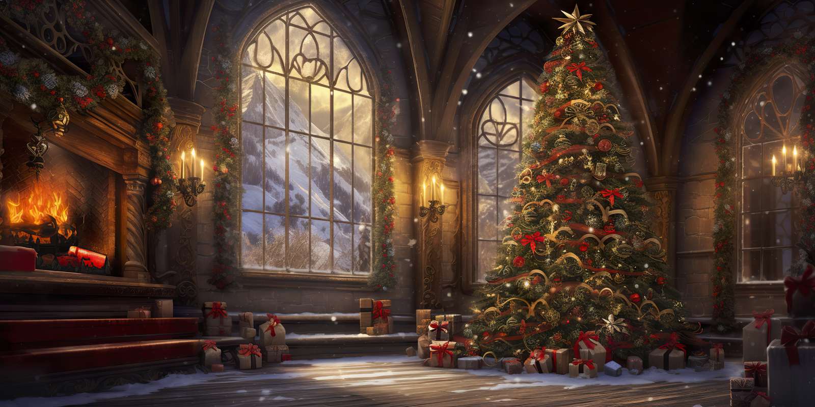 Navidad en el castillo excepcional rompecabezas en línea