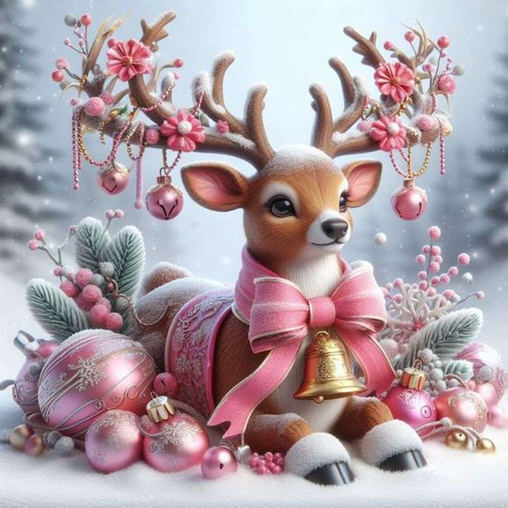 The most beautiful reindeer - online puzzle