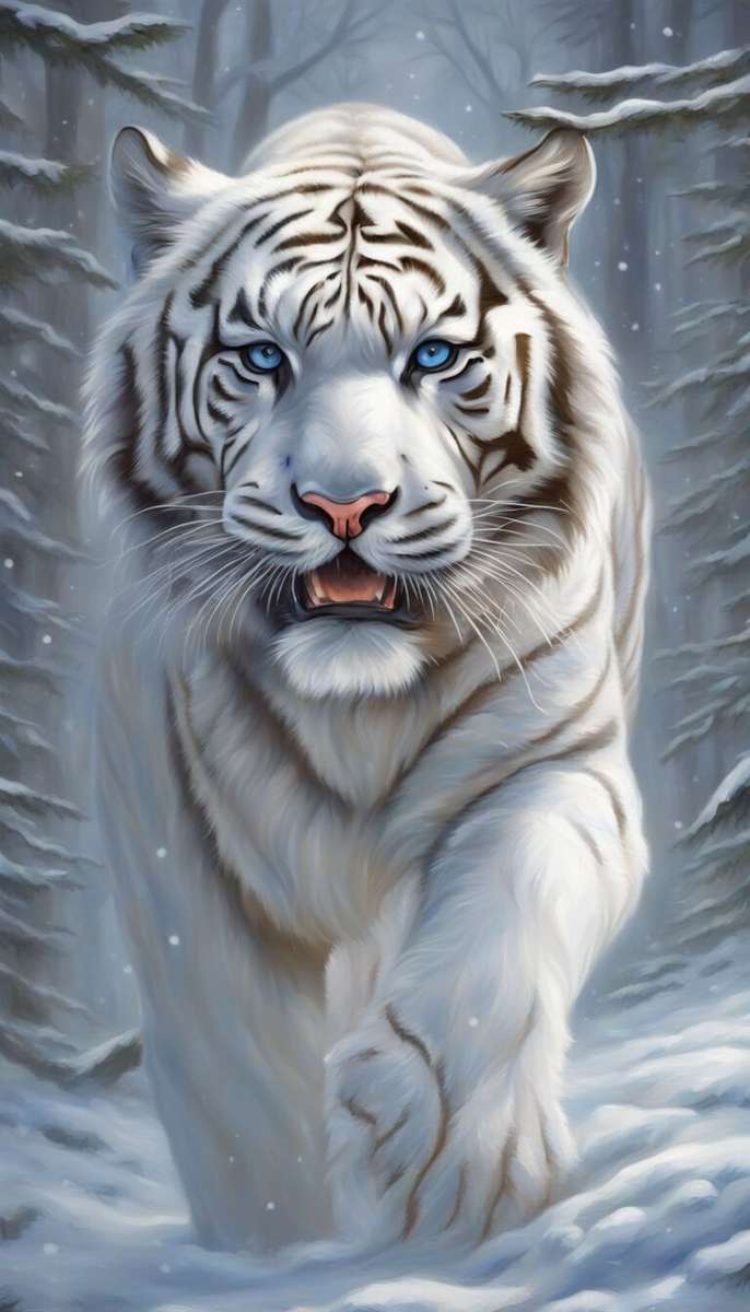 tigre blanc puzzle en ligne