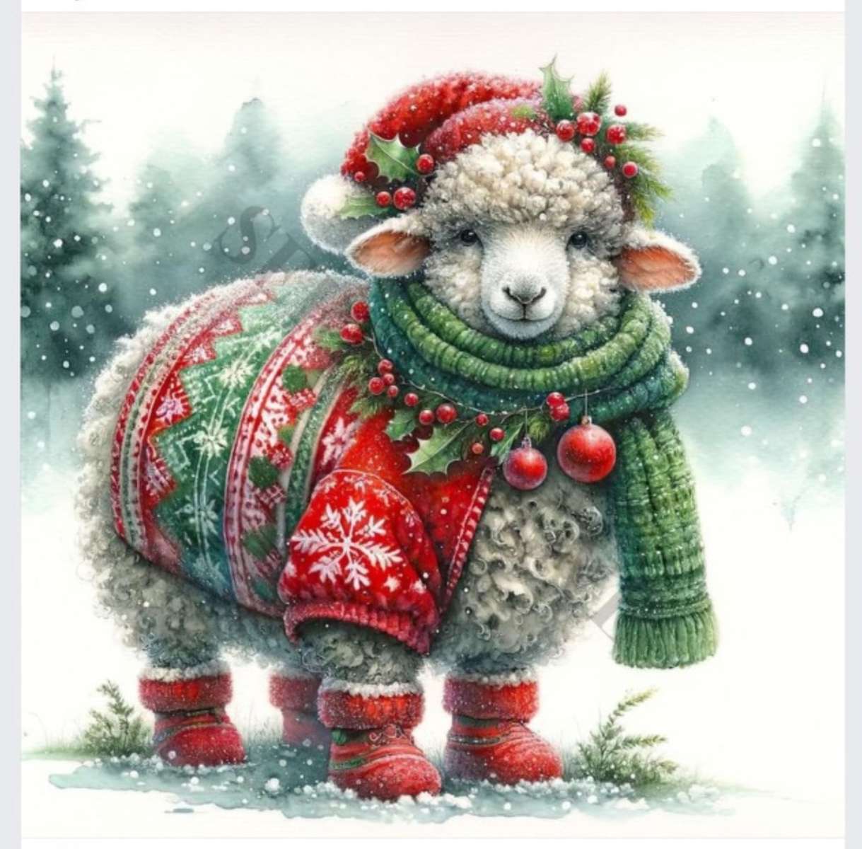 Дядо Коледа Овца онлайн пъзел