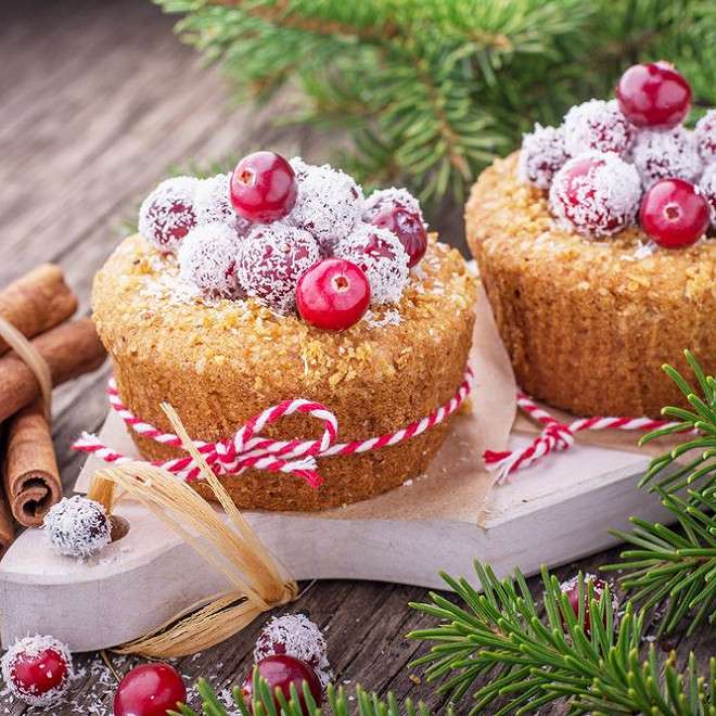 Kerst cupcakes online puzzel