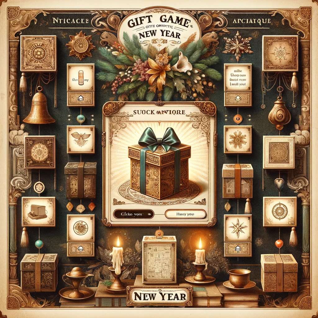 Cartão de ano novo puzzle online