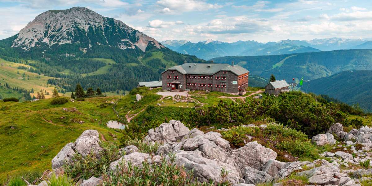 Berghütte in Österreich Online-Puzzle