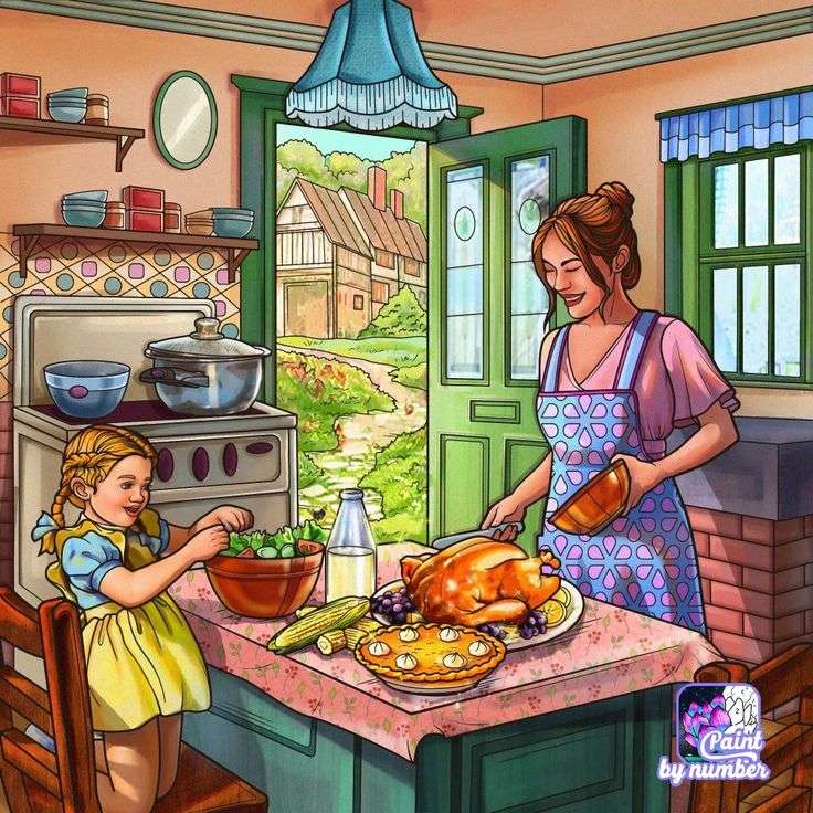 Cuisiner avec maman puzzle en ligne