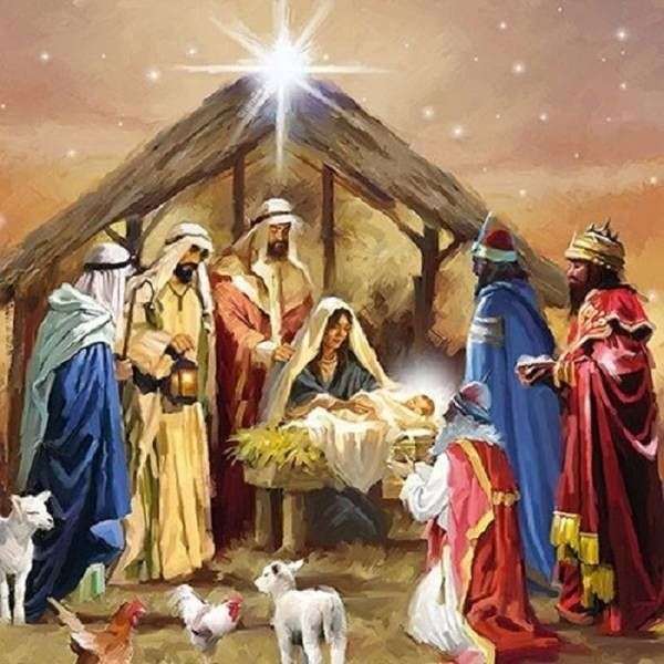 Karácsonyi betlehem kirakós online