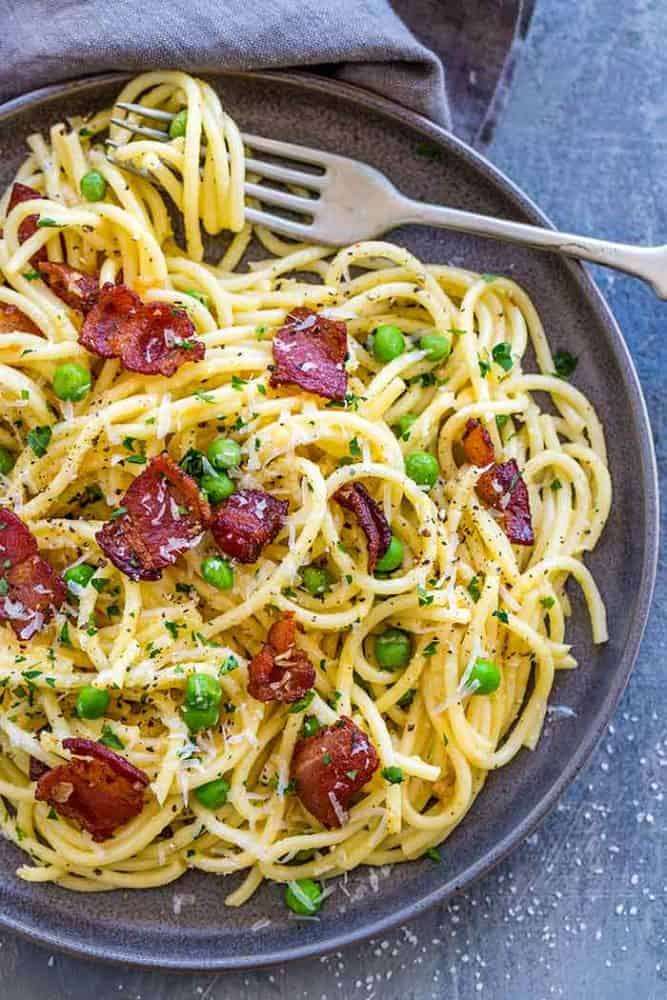 Спагети карбонара онлайн пъзел